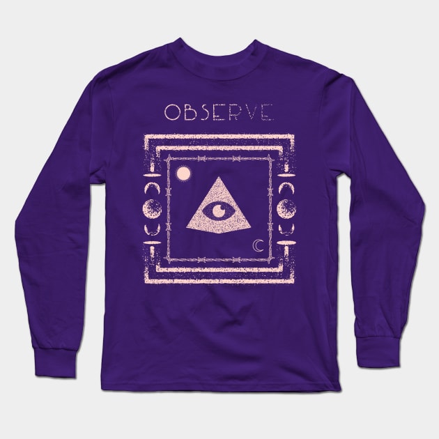 Observe "All seeing Eye" Long Sleeve T-Shirt by World upside down